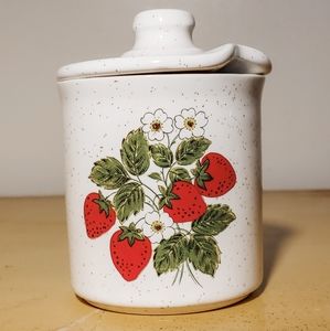 Pottery preserves jelly jar